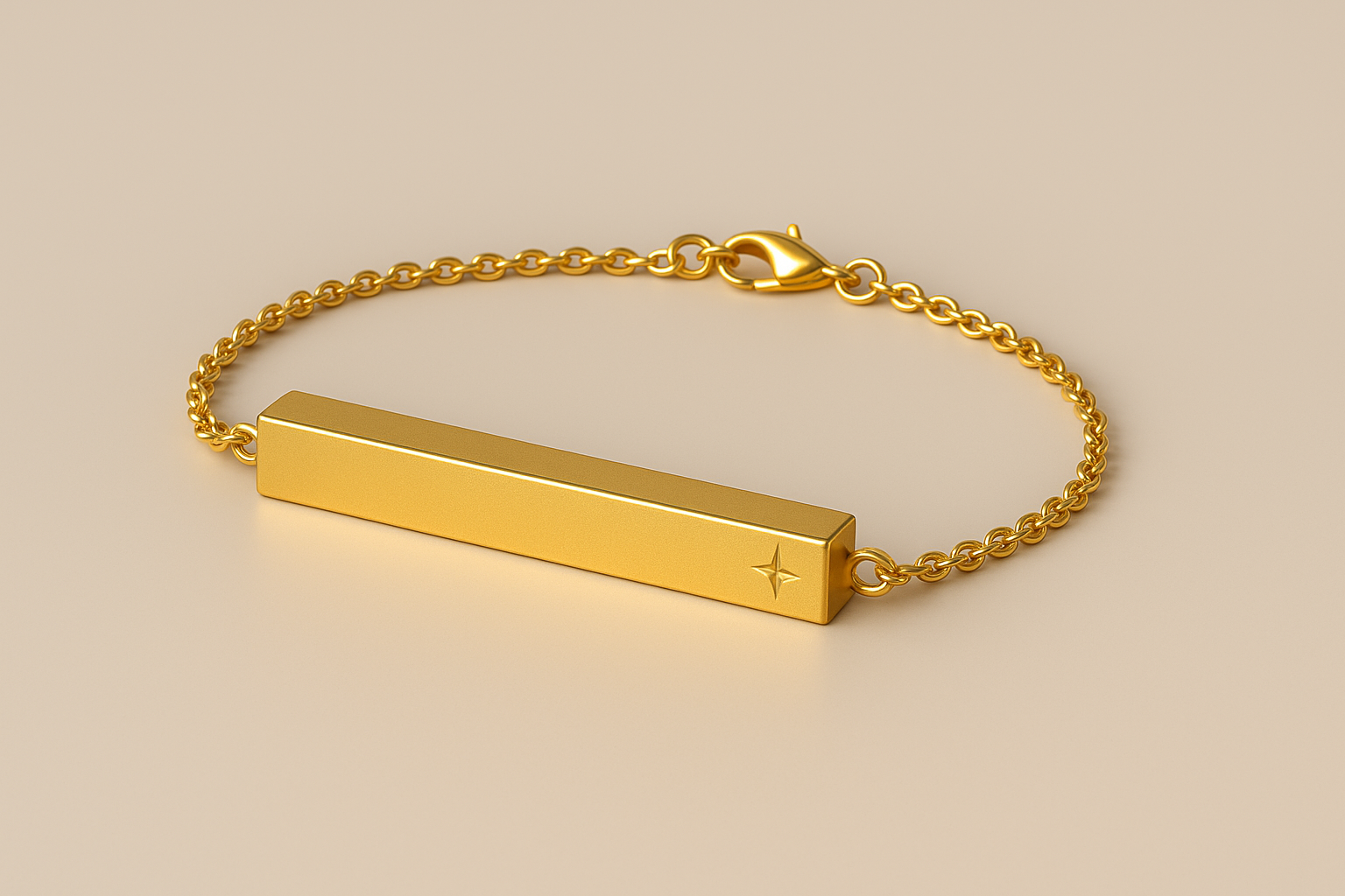Tæsti gold bar bracelet